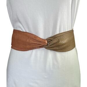 Vintage Snakeskin Twisted Belt
